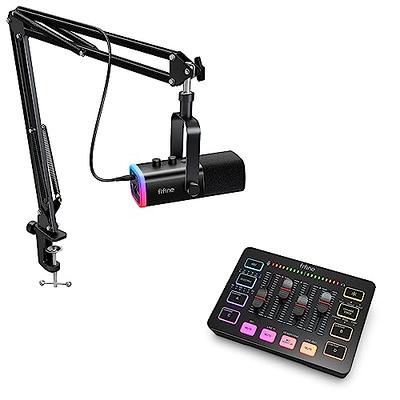 FIFINE XLR USB Gaming Professional Condenser Microphone Kit With Headphone  Jack, Mute RGB Arm Stand, Dynamic Mic Set For PC, PS5, 4 Mixer, AmpliGame  AM8T 231128 From Kang04, $66.44