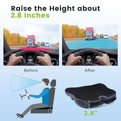 Car Booster Seat Cushion, Chair Cushions, Comfort Seat Cushion Pillow for  Office Chair/Car Seat, Butt, Tailbone, Back, Coccyx, Short People Adult