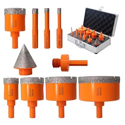 HIGHDRIL Diamond Drill Bits Kit with Triangle Shank for Porcelain