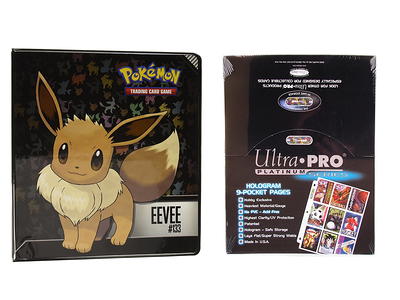 Ultra Pro Pokémon Eevee 2 3-Ring Binder Card Album with 100 Ultra Pro  Platinum 9-Pocket Sheets