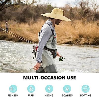 Wide Brim Sun Hats for Men with Hat Clip Waterproof & Breathable Men Sun  Hat for Fishing, Hiking, Camping, Garden, Beige - Yahoo Shopping