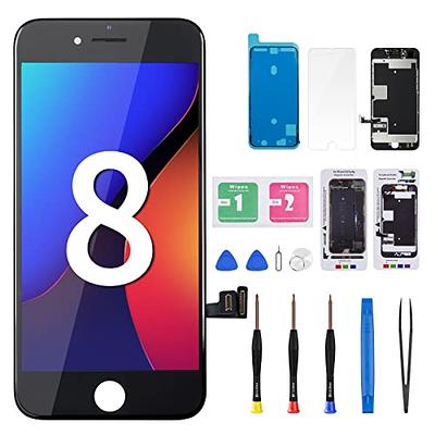 for iPhone 7 Screen Replacement with Home Button 4.7 Black, 3D Touch LCD  Display Digitizer Full Assembly with Fix Tools Front Camera Speaker Sensor