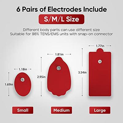 NURSAL EMS TENS Unit Muscle Stimulator with 8 Electrode Pads/Storage  Pouch/Pads Holder, Rechargeable 16 Modes Electronic Pulse Massager for Pain