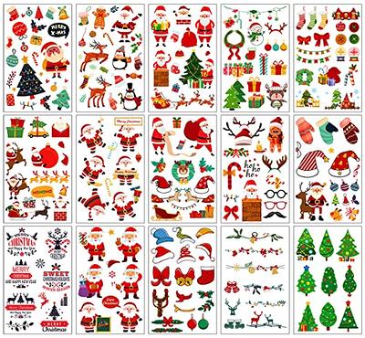  Christmas Temporary Tattoos Stocking Stuffers for Kids Boys  Girls, Glow in the Night Dark Kids Tattoos, Christmas Party Favors Supplies  Decorations, Christmas Fun Dollar Items for Kids (10 sheets) : Toys