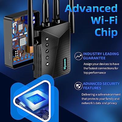 2024 WiFi Extender Signal Booster for Home, 4X Faster Longest Range Up to  9,800sq.ft and 35+ Devices, Internet Repeater with Ethernet Port,WiFi