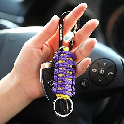 WEREWOLVES Paracord Keychain with Carabiner, Paracord Lanyard Clip for Keys,  Paracord Carabiner Keychain Clip for Men Women (5 Pack Bright) - Yahoo  Shopping