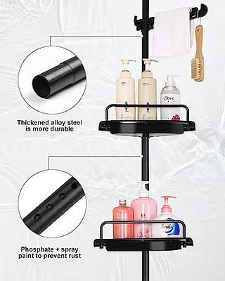 Kerisgo Over The Door Shower Caddy, 4-Tier Adjustable Over Hanging Shower  Door Caddy Shelf, No Drilling Shower Organizer Shelf With Soap Holder, Body