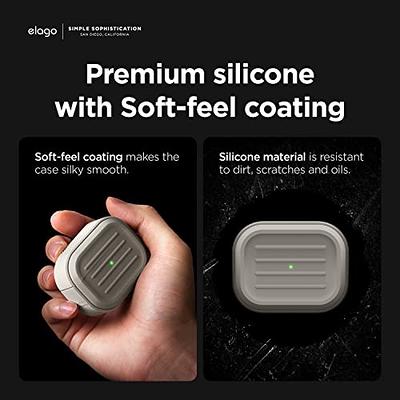 elago Silicone Case Compatible with AirPods 3 Case Cover - Carabiner Included, Supports Wireless Charging, Shock Resistant, Full Protection (Lavender)