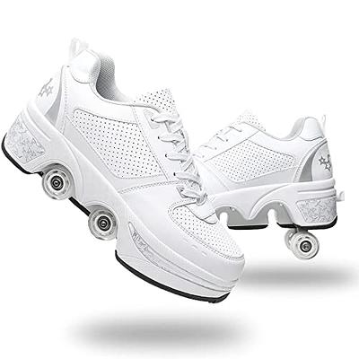 Kids' Outdoor Sports Shoes Walking Shoes Roller Skating Shoes One/two Wheel  Sneakers In Solid Colors