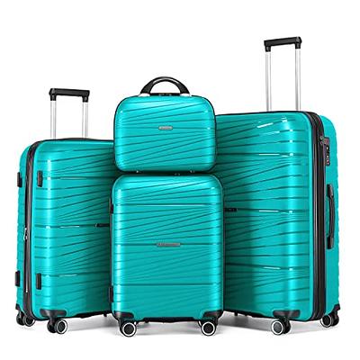  LARVENDER Luggage Sets, Luggage 4 Piece Set, Expandable Luggage  Set Clearance for Women Suitcsases with Spinner Wheels Hardside Luggage  with TSA Lock (Aqua Blue)