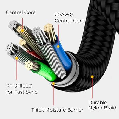 Statik 360 Pro 100W Universal Magnetic Charge Cable With Data Transfer -  6.6ft (2m) - 6.6ft (2m)