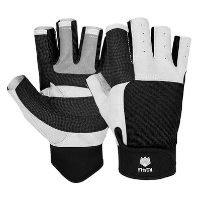 FitsT4 Sports Sailing Gloves 3/4 Finger and Grip Great for Sailing