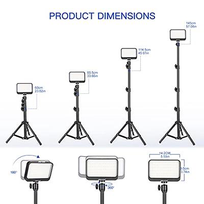 Neewer 2-Pack Dimmable 5600K USB LED Video Light with Adjustable Tripod  Stand and Color Filters for Tabletop/Low-Angle Shooting, Zoom/Video  Conference