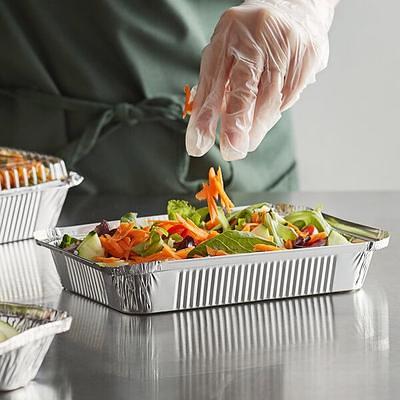 Choice 2.25 lb. Foil Oblong Take-Out Container with Dome Lid - 250/Case