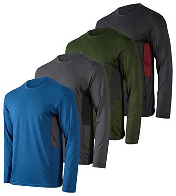 Real Essentials Mens Long Sleeve T-Shirt Fishing Swim Hiking Beach