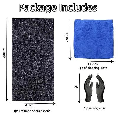  CHMAKMT Pack of 2 Nano Sparkle Cloth for Car Scratches, Upgrade  Nano Magic Cloth Scratch Remover Kit to Repair Light Scratch Car Paint  Water Spots On Surface, with Cleaning Cloth and
