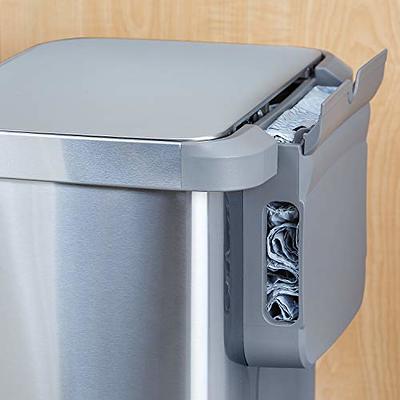 Glad Kitchen Trash Can, Large Plastic Waste Bin with Odor Protection of  Lid, Hands Free with Step On Foot Pedal and Garbage Bag Rings, 20 Gallon,  Grey