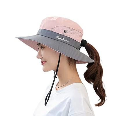 Unisex Cotton Boonie Hat Summer Outdoor Packable Fishing Bucket Hat Beach  Sun Hat with String for Women Men (Stars Pink) - Yahoo Shopping