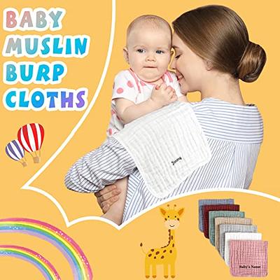 6 Pack Muslin Burp Cloths - Ultra-Soft 100% Cotton Baby Boy & Girl Newborn  Es