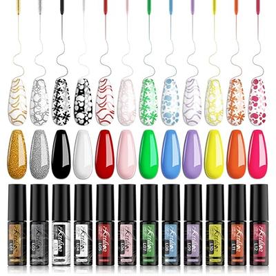 FAVAI 6 Colors Airbrush Gel Nail Polish Kit Glitter Collection in 2023