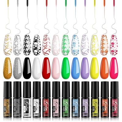 NEGJ NEW Nail Polish Set Non Easy Peel Off & Quick Dry Water Based Polish  10ml Press on Nail Stand Glitter for Nails Rhinestones for Face Makeup  Jewels Kids Nails Tooth Polish