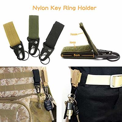 FRTKK Molle Accessories Kit of 34 Attachments for Tactical Backpack Belt  Vest D-Ring Locking Gear Clip for 1 Webbing Strap Tan