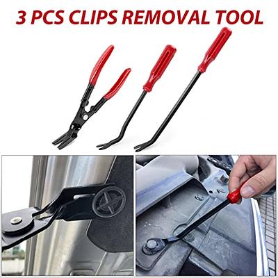  Wetado Clip Remover Tool, 3 Pcs Clip Pliers Set & Fastener Removal  Tool, Auto Trim Removal Tool Kit Auto Upholstery Combo Repair Kit for Car  Door Panel Dashboard (Red) : Automotive