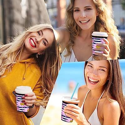 Cup Sleeves for Cold Drinks Reusable Cup Sleeve with Strap