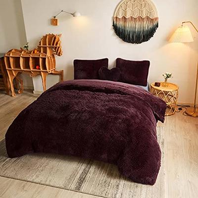 XeGe Plush Shaggy Duvet Cover Set, Luxury Ultra Soft Crystal Velvet Fluffy  Bedding Sets 3 Pieces(1 Furry Faux Fur Comforter Cover + 2 Fuzzy Faux Fur  Pillow Cases), Zipper Closure(King, Black) - Yahoo Shopping