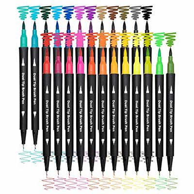 ai-natebok Dual Brush Marker Pens, Coloring Pens, 36 Colors 0.4 Fine Tip  Markers & Brush Pen for Adult Coloring Books Bullet Journal Note Taking  Writing Planning Art Project - Yahoo Shopping