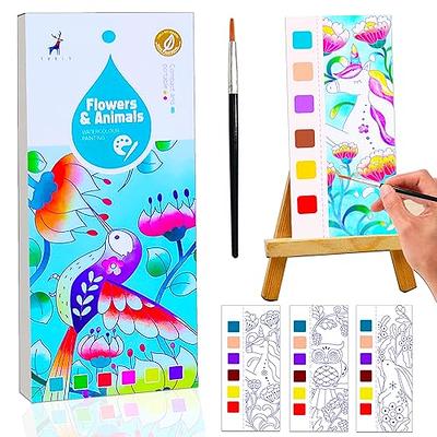  Watercolor Coloring Books for Kids Ages 4-8,Pocket