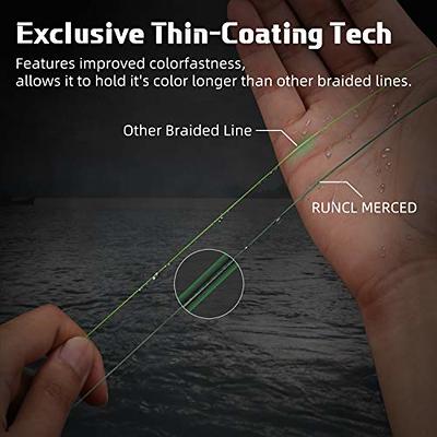 RUNCL Braided Fishing Line Merced, 4 Strands Braided Line - Proprietary  Weaving Tech, Thin-Coating Tech, Stronger, Smoother - Fishing Line for  Freshwater Saltwater (Moss Green, 20LB(9.1kgs), 500yds) - Yahoo Shopping