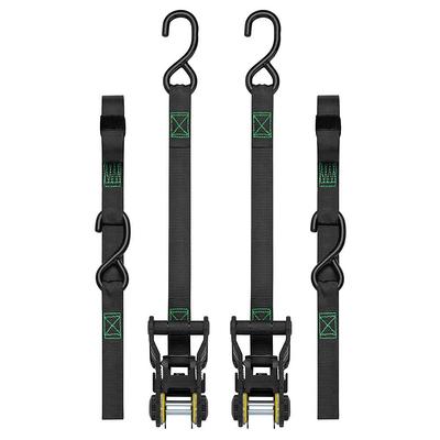 Husky 10 ft. x 1 in. Cam Buckle Tie-Down Straps with S Hook (2-Pack)