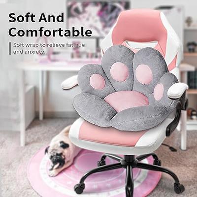 Ditucu Cat Paw Cushion Kawaii Chair Cushions 27.5 x 23.6 inch Cute Stuff  Seat Pad Comfy Lazy Sofa Office Floor Pillow for Gaming Chairs Room Decor