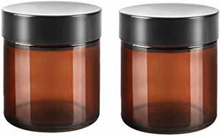 Cositina 4 Pack 3.4 oz Pink Glass Jars with Rose-Golden Lids