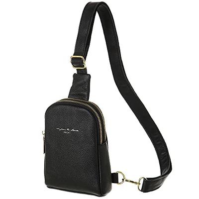 Small Crossbody Bags for Women Real Leather Purse Crossover Sling