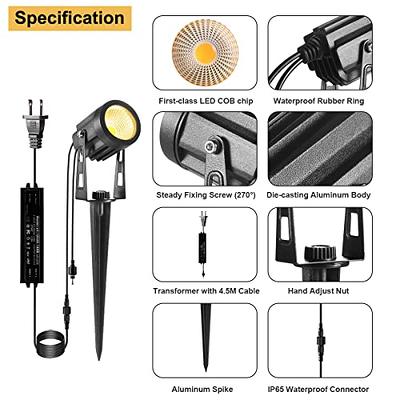 SUNVIE 12W LED Landscape Lighting Low Voltage (AC/DC 12V) Waterproof G