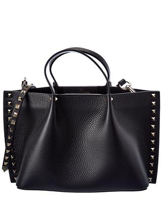 Valentino Rockstud Large Grainy Leather Shopper Tote