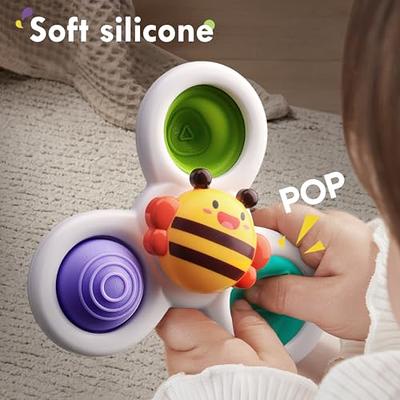 3PCS ALASOU Pop Up Suction Cup Spinner Toys for 1 Year Old Boy  Girl