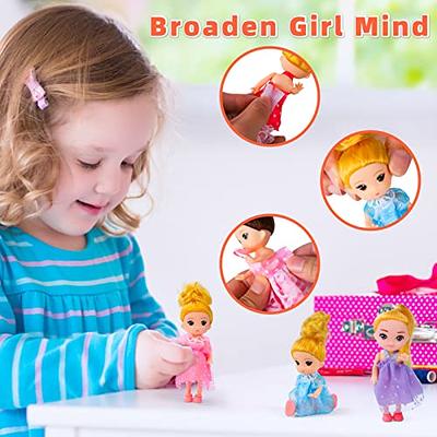 Bennol Cute Girl Dolls, Little Dolls Set with Hair and Clothes, Princess  Dolls Toys for Dollhouse