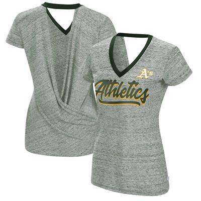 Women's Levelwear Heather Gray Oakland Athletics Birch Chase T-Shirt