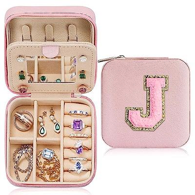 QBestry Travel Jewelry Organizer for Women Girls Stud Earring Organizer,  Travel Jewelry Case Earring Jewelry Box for Girls Mini Earring Box Holder