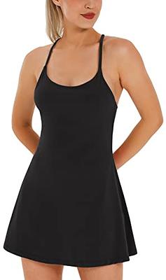  Womens Tennis Dress, 2-in-1 Golf Workout Dress with