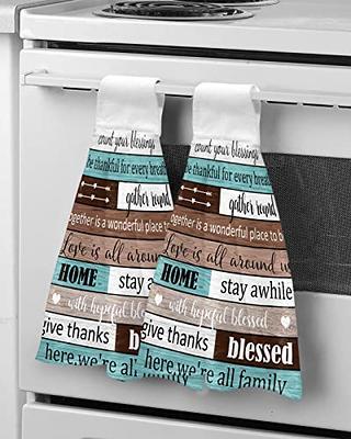 Pangeelia Kitchen Towels with Hanging Loop, Text Theme Texture Soft Absorbent  Hand Towels for Bathroom Bar Home Decor Vintage Country Wood Dish Towels  Reusable Washable Cleaning Cloth - Yahoo Shopping