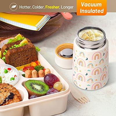 Insulated Food Jar Thermo Hot Cold Food Lunch Bag Container Bowl Spoon Fork 10oz