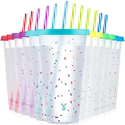 Color Changing Cups with Lids and Straws 12 OZ - Meoky