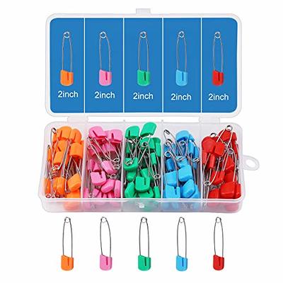 Diaper Pins Stainless Steel Traditional Safety Pin 50PCS Random Color