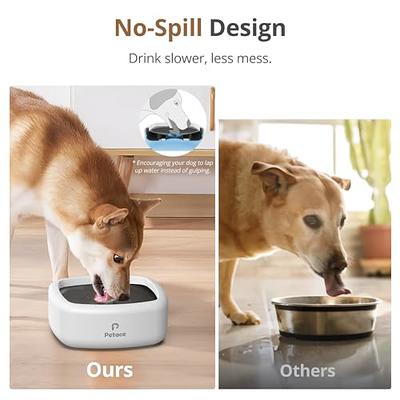 PET ZONE Store-N-Feed Adjustable Elevated Dog & Cat Bowls, 2.95-cup 