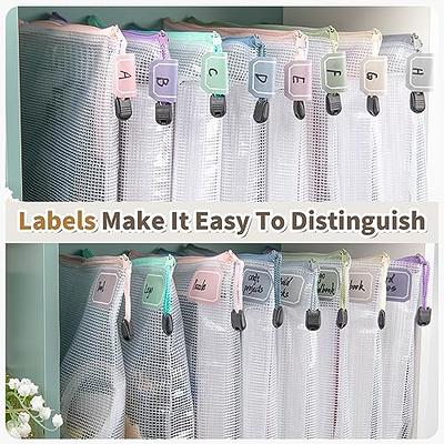 Umriox 20PCS Mesh Zipper Pouch With Sticky Labels, A4 Size 10 Colors in  Plastic Waterproof Zipper Bags, Clear Zipper Pouches for Organization  Office Supplies Home Travel Storage - Yahoo Shopping