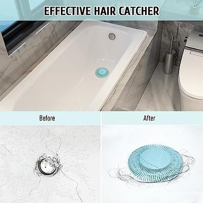 Bathtub Stopper, Bath Tub Drain Plug, Pop Up Drain Hair Catcher, 2 in 1  Bathroom Shower Drain Stopper, Bathtub Hair Catcher for Drain Size 1.6 to  2.0